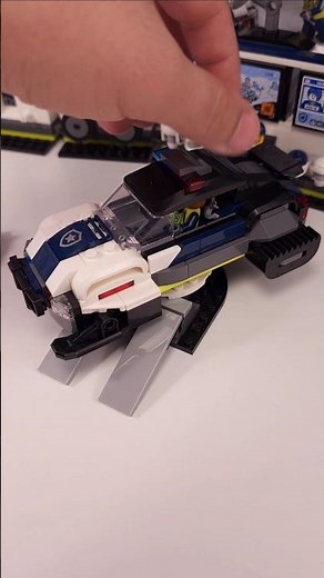 LEGO City Custom Police Car Garage (60457)[489 pcs] Snow Version #shorts ‪@TopBrickBuilder‬