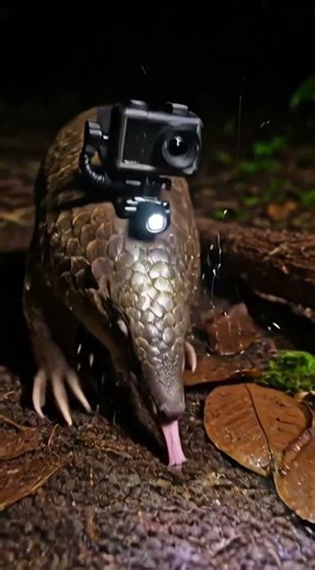POV: A Pangolin Hunting Ants at Night (Bodycam Footage) 🐾