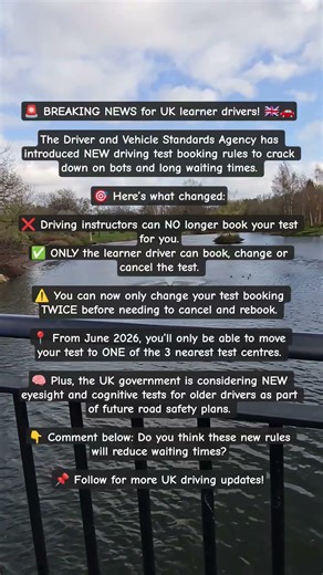 🚨 UK Driving Test Rules Changed 2026 | DVSA New Booking Rules Explained 🇬🇧#uknews#ukbreakingnews