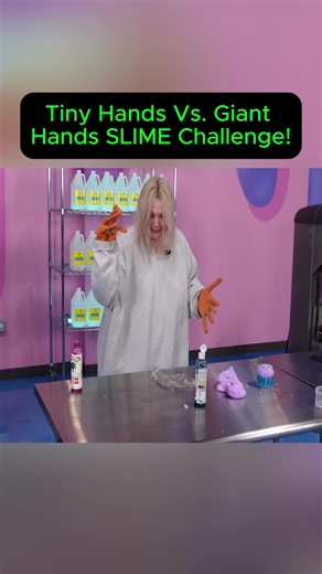 Tiny Hands Versus Giant Hands: The Ultimate SLIME Challenge