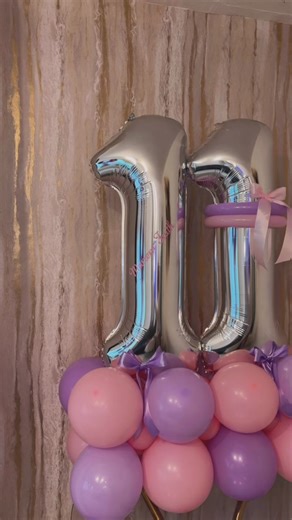 Purple & pink balloon stack 💗💜