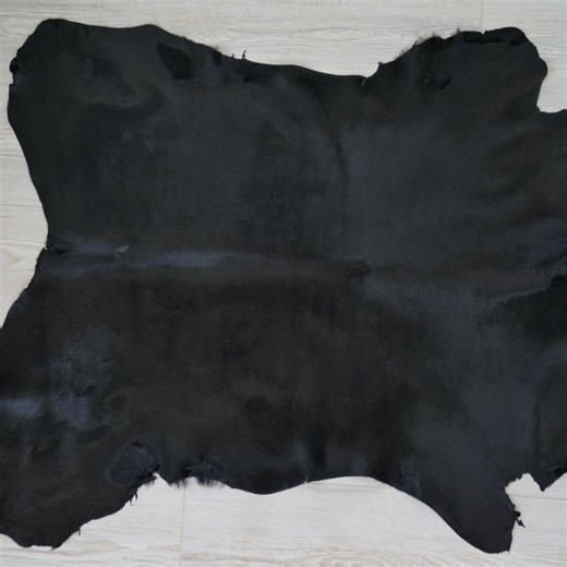 Black Hair on Pony Calfskin Leather Hide: Soft, Shiny Cavallino - 7-9 Sqft - Etsy