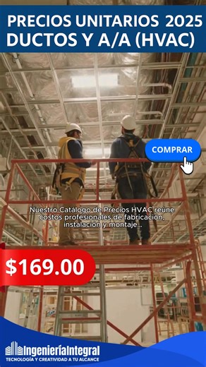 ANÁLISIS DE PRECIOS UNITARIOS Ductos y Aire Acondicionado 2025 🌬️ Análisis de Precios Unitarios 2025 – Ductos y Aire Acondicionado Aplicable en proyectos industriales y residenciales 🛠️ Mantén la precisión y eficiencia en tus presupuestos con el Análisis de Precios Unitarios 2025 para Ductos y Aire Acondicionado, completamente actualizado y adaptado para todo México. Ideal para ingenieros, contratistas e instaladores HVAC, este catálogo te permitirá calcular de forma profesional los costos de 
