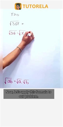Simplifying √(36x) Using Exponents #Math #RulesOfRoots #ProductPropertyOfSquareRoots