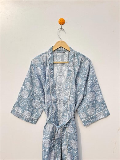 100% Cotton Robe for Women | Breathable Comfort Home Wear - Etsy