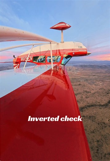 Start every aerobatic flight with an inverted check. Make sure seat belts and parachute are tight and no loose objects in the cockpit. 🥴 #aviation #flying #planes #motivation #sunrise