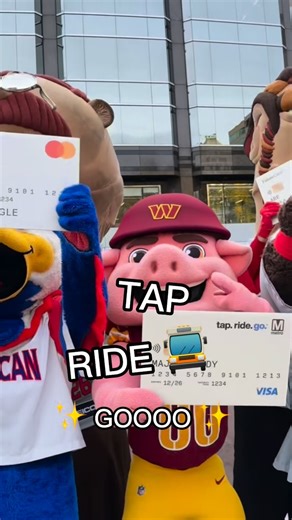 Washington Metro • WMATA on Instagram: "We brought the whoooole squad out to announce TAP. RIDE. GO. is now LIVE on Metrobus! 💳🚍 No SmarTrip? No problem 😎 Just tap your contactless debit/credit card to get down with the gang 🤘"