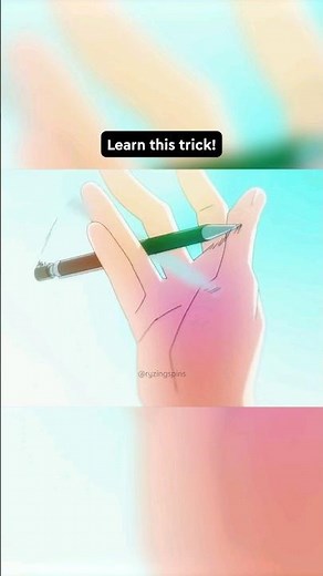 EASY Anime Pen Spinning Trick Tutorial 😊🌟