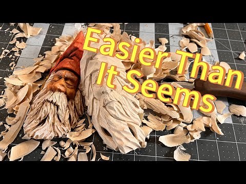 Carving a Pierced Beard Old World Santa