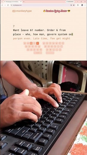 102 WPM Typing Speed 🤯 Can You Beat This? #monkeytype #typingtest #asmr #viral #raushantypingmaster