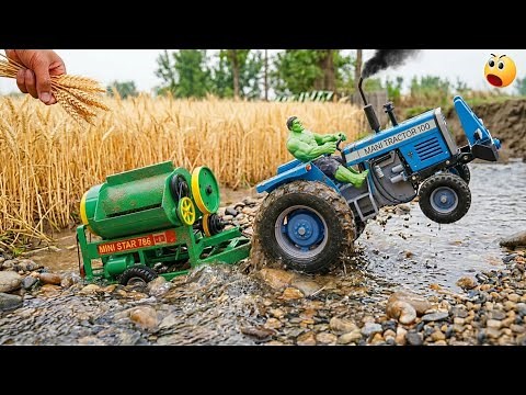 Top Most Creative Science Projects | Mini Tractor Is Threshing Wheat By Thresher Machine