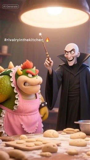 Bowser vs. Voldemort: The ultimate kitchen showdown! Who baked it better? 🤔 #BakeOff #Villains #fyp
