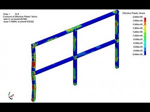 LS-DYNA Examples - Reinforced concrete frames under blast load