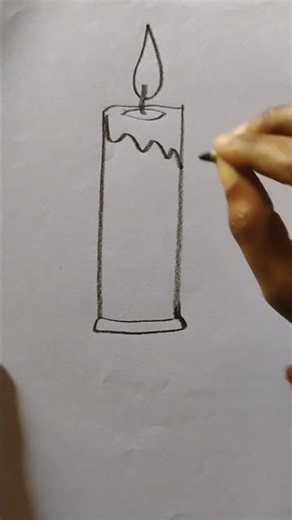 How to draw a candle using Number 1/#Numbers drawing