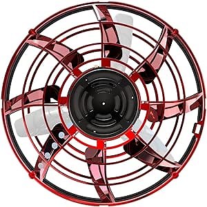 Ifly Flying Spinner Mini Drone UFO Toy for Kids Hand Controlled Operated Ball Popular Gift Spinning and Fly Like Boomerang with Led Light Red…