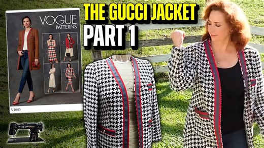 Part 1: Sewing the Gucci Jacket (Vogue 1643) – Trim Tricks & Detailed Review