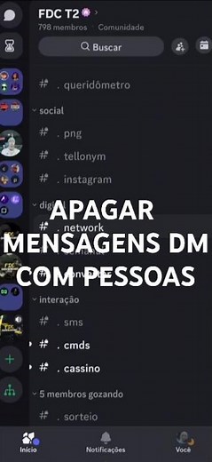 Tutorial de como apagar suas mensagens no privado do discord #clear #cl #discord #disdeleter