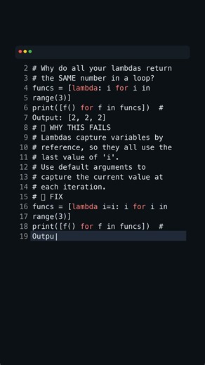 This Python Interview Trap Is Brutal 😱 | Why do all your lambdas return the SAME number in a lo