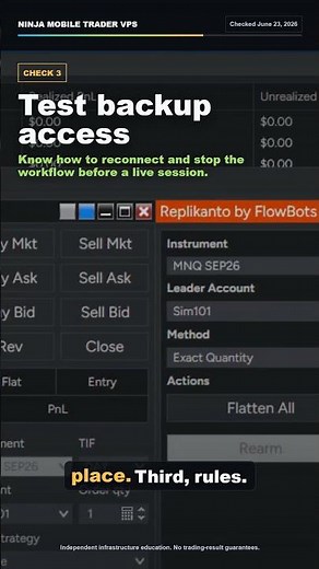 NinjaTrader Copy Trading VPS: Replikanto Setup Checks