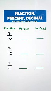 45K views · 251 reactions | Fraction, Percent, Decimal‼️ cmath #MathTrick #mathteachergon #mathhacks #mathematics #MathTutor #angles #supplementaryangles #geometry #teachergon #math #mathreview #basicmath #MathTrick #fractions #mathteachergon #fbreels #mathematics #MathTutor #teachergon #math #mathreview #percent #decimals | Ako si Teacher Gon | Facebook