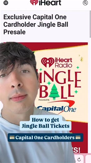 💳🗣️ @CapitalOne Cardholders! 🗣️💳 • Here’s how to get Jingle Ball tickets: 1️⃣ Go to our station website, click the Jingle Ball link 2️⃣ Select your city, click get tickets 3️⃣ Enter the offer passcode on Ticketmaster which is the first 6 digits of your Capital One Card 🙌 • Extra mandatory step 4️⃣ Scream because you’re going to Jingle Balllllllllll 🥳 • #iHeartJingleBall #iHeartRadio #KISSJingleBall | 106.1 KISS FM DFW
