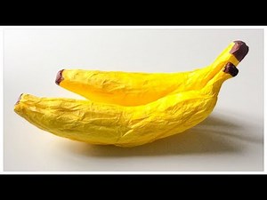 DIY: fabriquer une banane en papier de soie. Make paper banana.
