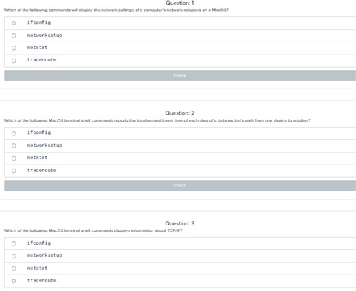 Question: 1 Which of the following commands will display the ne... | Filo