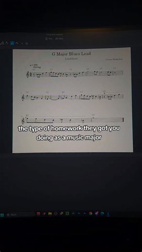 Connor McQuillan on Instagram: "Homework was to compose a 12 bar blues in the key of G major. Hopefully my 13 bar blues doesnt lower my grade. . . . . #musescore #musicschool #musicmajor #jazz #12barblues . . . . Score engraving: @musescore"