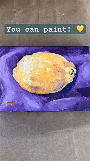 Never painted before? Paint the lemon! #art #howtopaint