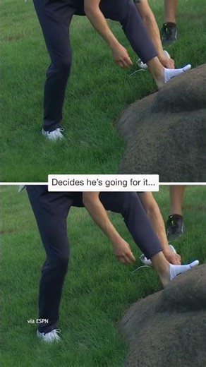 Justin Thomas got creative with this shot at the 2025 PGA Championship 😅 #shorts #golf #pga