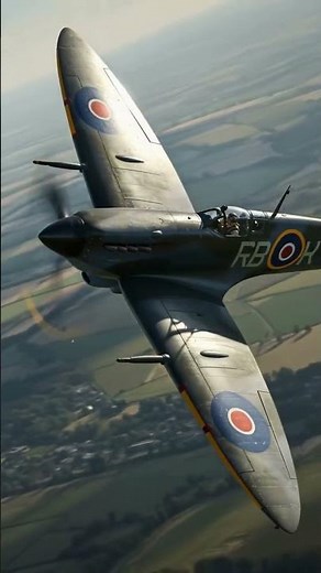WWII Fighter Plane in Action – Spitfire Low Pass ✈️🔥 #history #ww2 #aviation #history #aircraft