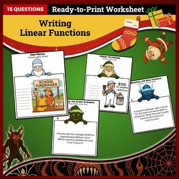 Christmas Worksheet - Writing Linear Functions