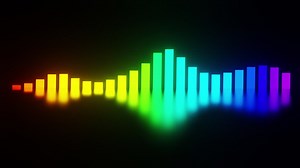 Audio colorful wave animation. Sound wave from equalizer. Looped animation. | Free Stock Video Footage