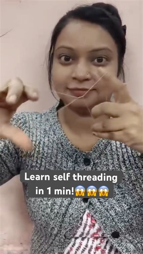 Self threading tutorial! #diy #homelearning #threading #grooming #fyp #ias #anime #cover #manga