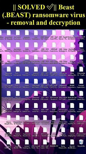 || SOLVED ✅|| #Beast (.BEAST) #ransomware #virus - #removal and #decryption
