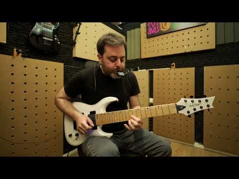 Fretless guitar with Breath Controller and ebow