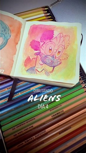 Día 4 dibujando aliens 👽 | Sketchbook creativo