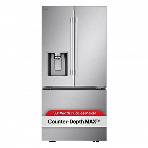 Reviews for LG 33 in. W. 20 cu.ft. Smart 3-Door French Door Refrigerator Counter Depth MAX in Stainless Steel with Dual Ice Makers | Pg 1 - The Home Depot