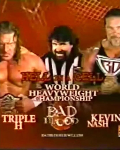 Triple h vs Kevin nash special refree mick foley hell in cell bad blood 2003 World Heavyweight #wwe