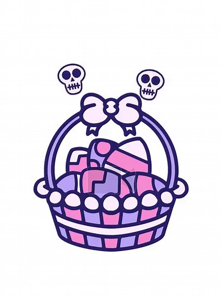 spinning skulls animation of easter basket in neon Stock Video Footage - Alamy