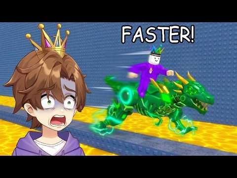 I Escape Dinosaurs With +1 Speed Per Second BUT Get WAY Too Fast (Roblox)