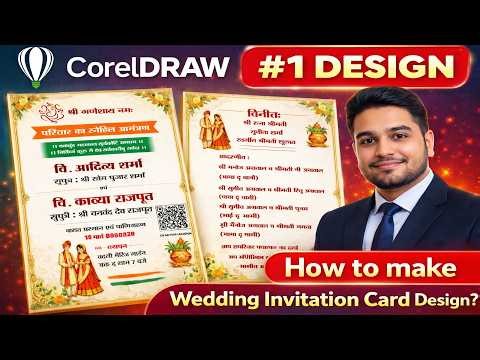 How to Make Wedding Invitation Card Design in CorelDRAW | Wedding Invitation Card Design