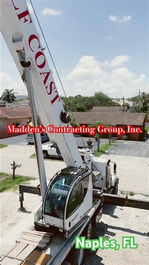 Flying trusses, staging sheathing... New construction. The crane is on site!