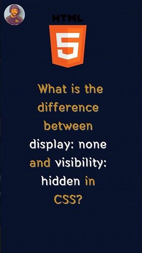 Difference between display none and visibility hidden in CSS #coding #shorts