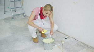 Young Blond Female White Overalls Sitting: video de stock (totalmente libre de regalías) 1013070035 | Shutterstock