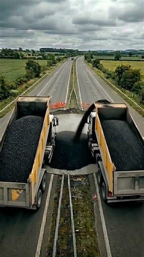 From Broken Trench to Smooth Road in 8 Secs!🔥 #shorts #shortvideo #construction