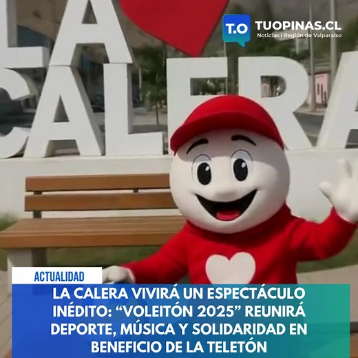 🔵#LaCalera El evento se realizará este viernes 21 y sábado 22 de noviembre en el Gimnasio Municipal de La Calera y presentará partidos de voleibol completamente a oscuras con iluminación flúor, junto a presentaciones artísticas y actividades solidarias para apoyar la Teletón 2025. https://www.tuopinas.cl/2025/11/19/la-calera-vivira-un-espectaculo-inedito-voleiton-2025-reunira-deporte-musica-y-solidaridad-en-beneficio-de-la-teleton/ | tuopinas.cl