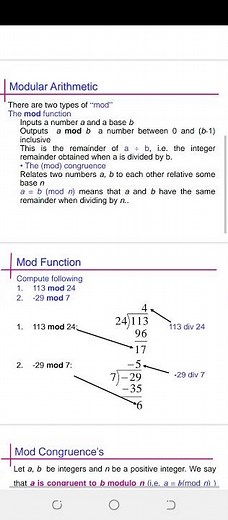 Discrete mathematics lecture 11 Modular Arithmetic,Mod Congruence's and Harder Congruence's