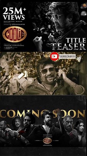 Colli movi official Trailer Rajnikant Nagarjuna Shruthi Hasan Upender #shortfeed #movie #ytshort