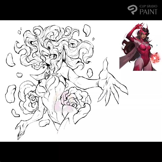 Wanda Lineart Time Lapse Creation